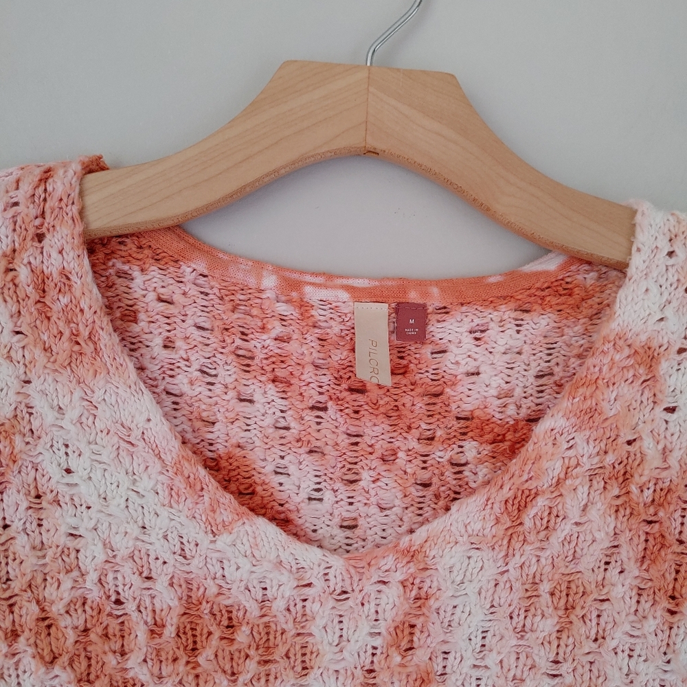 Anthropologie Pilcro Christian V-Neck Sweater Knit Size Medium Tie Dye - Picture 8 of 16